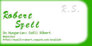 robert szell business card